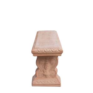 Banc de Jardin TUSCAN TERRACOTTA Marron - Céramique - Pierre - 28 x 42 x 116 cm