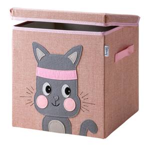 Lifeney Aufbewahrungsbox Deckel Katze Kunststoff - 33 x 38 x 4 cm