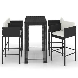 Garten-Bar-Set (5-teilig) 3012235 Schwarz