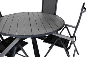 Gartenmöbel-Set Parma (5-teilig) Schwarz - Metall - 140 x 73 x 140 cm