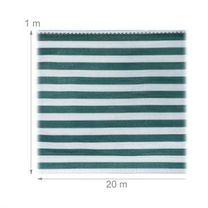 Zaunblende grün-weiß 1 m hoch Breite: 2000 cm