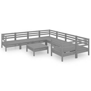 Garten-Lounge-Set Grau - Massivholz - Holzart/Dekor - 64 x 29 x 64 cm