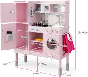 Koch Spielset für Kinder Pink - Holzwerkstoff - 29 x 103 x 83 cm