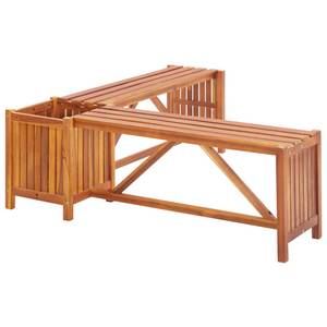 Gartenbank 3007511-2 Braun - Massivholz - Holzart/Dekor - 117 x 40 x 117 cm