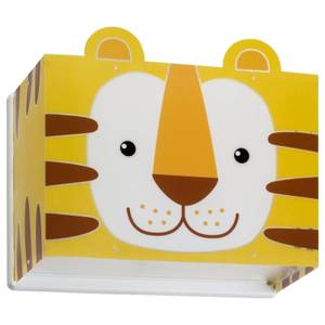 Kinderzimmer Wandleuchte Little Tiger Schwarz - Gelb - Kunststoff - 17 x 33 x 17 cm