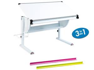 Schreibtisch Matkan Weiß - Metall - 118 x 63 x 72 cm