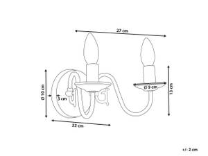 Lampe murale BRITHON Blanc - Métal - 27 x 13 x 22 cm