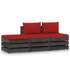 Garten-Lounge-Set Rot - Massivholz - Holzart/Dekor - 70 x 66 x 69 cm