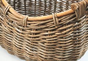 Aufbewahrungskorb KUBUOVALGRY Grau - Rattan - 38 x 33 x 50 cm