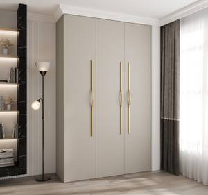 Drehtürenschrank Como 2 Beige - Gold - Hellgrau - 150 x 50 cm