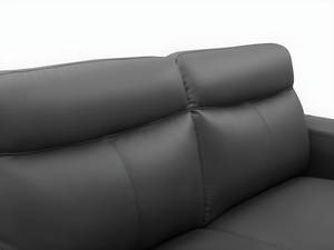 Couchgarnitur MONTANER 2er-Set Schwarz - Echtleder - 86 x 99 x 207 cm