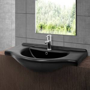 Waschbecken BONOMINI Schwarz - Keramik - Metall - 51 x 23 x 87 cm