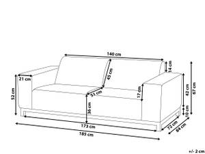 Gartensofa ROVIGO Grau - Weiß