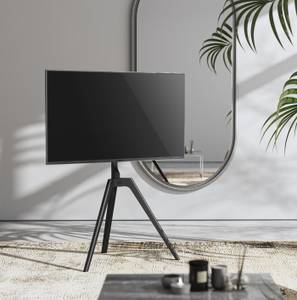 TV-Ständer LUMFS35-44F-01_ZWART Schwarz - Massivholz - Holz teilmassiv - 77 x 135 x 50 cm