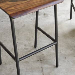 Hocker Talia Braun - Massivholz - Holzart/Dekor - 50 x 76 x 46 cm