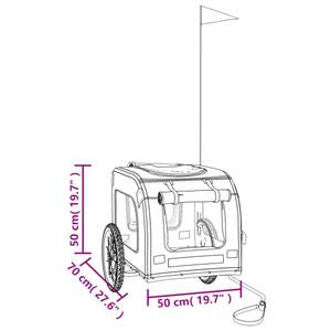 Fahrradanhänger Hund 3028770-1 Rot - 64 x 66 x 125 cm