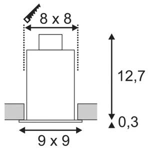 Einbaustrahler A-298079 Weiß - Metall - 9 x 13 x 9 cm