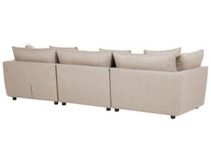 Sofa mit Ottomane SIGTUNA 2-tlg Beige - Schwarz