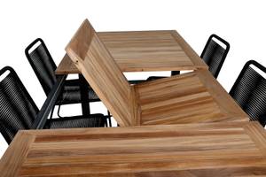 Gartenmöbel-Set Panama Schwarz - Massivholz - 100 x 74 x 224 cm
