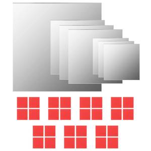 6 Stück selbstklebende Wandspiegel quadratische quadratische