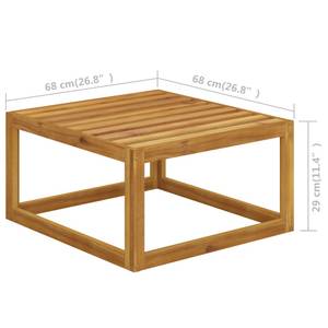 Garten-Lounge-Set (6-teilig) 3009697-4 Weiß - Massivholz - Holzart/Dekor - 70 x 60 x 70 cm