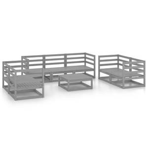 Garten-Lounge-Set Grau - Massivholz - Holzart/Dekor - 70 x 30 x 70 cm