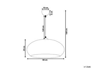 Lampe suspension LIMNATIS Doré - Métal - 48 x 160 x 48 cm