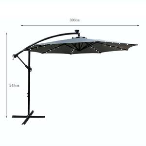 Parasol de jardin MILIN Noir - Gris