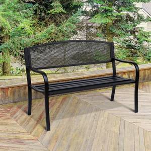 Gartenbank 84B-182BK Braun - Metall - 60 x 87 x 127 cm