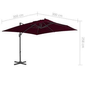 Parasol en porte-à-faux 3007813 Rouge