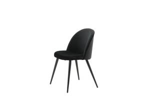 Chaise de salle à manger Velvet lot de 2 Noir