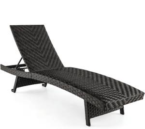 Sonnenliege ZB33491 Braun - Rattan - 61 x 97 x 195 cm