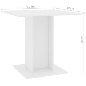 Table de salle à manger 298665 Blanc - Bois manufacturé - 80 x 75 x 80 cm