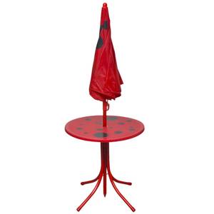 Gartenmöbel Set Rot - Metall - Textil - 28 x 50 x 38 cm