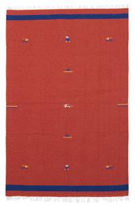 Kelim Modern - 180x120cm Rot - Naturfaser - 120 x 1 x 180 cm