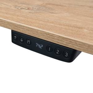 Elektrischer Tisch Homedesk Eco Melamin Wildeiche Dekor - Breite: 130 cm - Schwarz