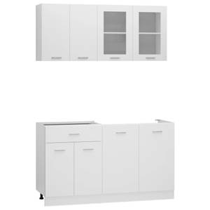 Küchenschrank-Set Weiß - Holzwerkstoff - Metall - 80 x 82 x 80 cm