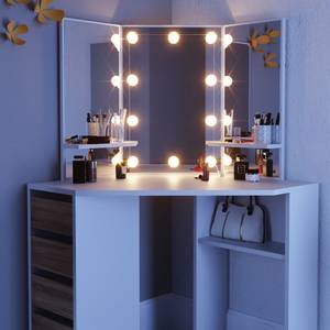 Eckschminktisch Arielle mit LED Weiß
