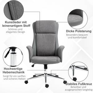 Bürostuhl mit Wippfunktion 921-599CG Grau - Textil - 72 x 118 x 65 cm