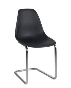 Lot de 2 chaises visiteur MEO Noir - Matière plastique - 52 x 86 x 57 cm