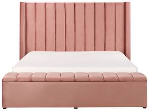 Lit double NOYERS Rose foncé - Largeur : 190 cm