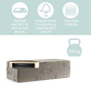 Boxspringbett Arden Gold - Breite: 100 cm - H2