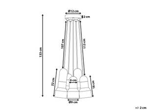 Lampe suspension APURE Marron - Gris - Céramique - 27 x 133 x 18 cm