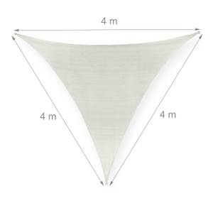 Voile d'ombrage triangulaire PE-HD blanc 400 x 345 cm