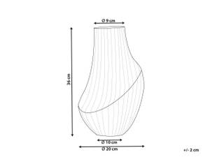 Blumenvase MYRSINA Grau - Glas - 20 x 36 x 20 cm