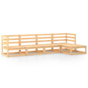 Garten-Lounge-Set (5-teilig) 3009925-2 Braun - Massivholz - Holzart/Dekor - 70 x 30 x 70 cm