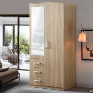 Armoire de chambre Bodolz 3 tiroirs Largeur : 80 cm - 2 porte