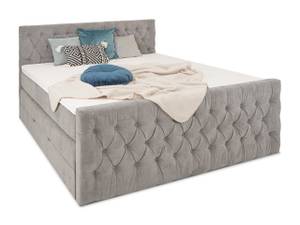 LONDON Boxspringbett mit Bettkasten Grau - Breite: 180 cm