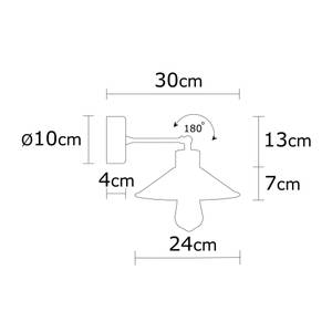 Wandleuchte Glas - 1 x 20 x 24 cm