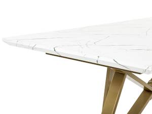 Table de salle à manger MAXIMUS Doré - Blanc - Bois manufacturé - 90 x 77 x 160 cm